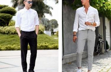 Những cách phối giày với áo sơ mi trắng nam ĐẲNG CẤP thời trang