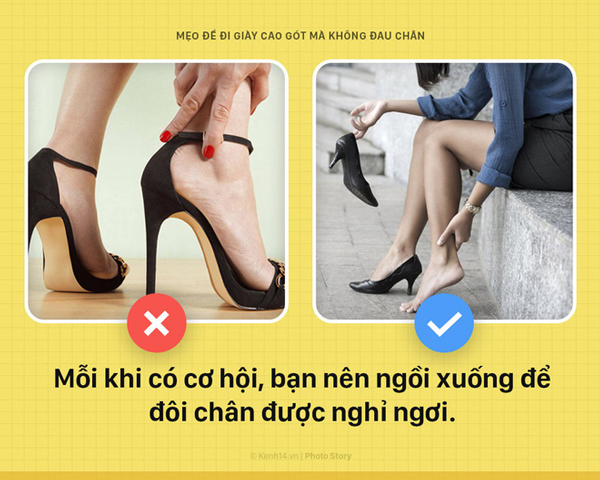 cách chọn giày cao gót không bị đau chân